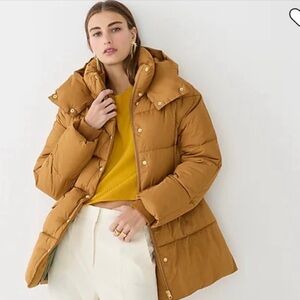J. Crew Women's Brown Puffer Jacket